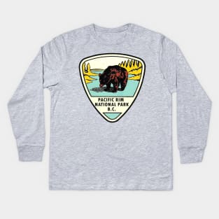 Pacific Rim National Park BC Vintage Kids Long Sleeve T-Shirt